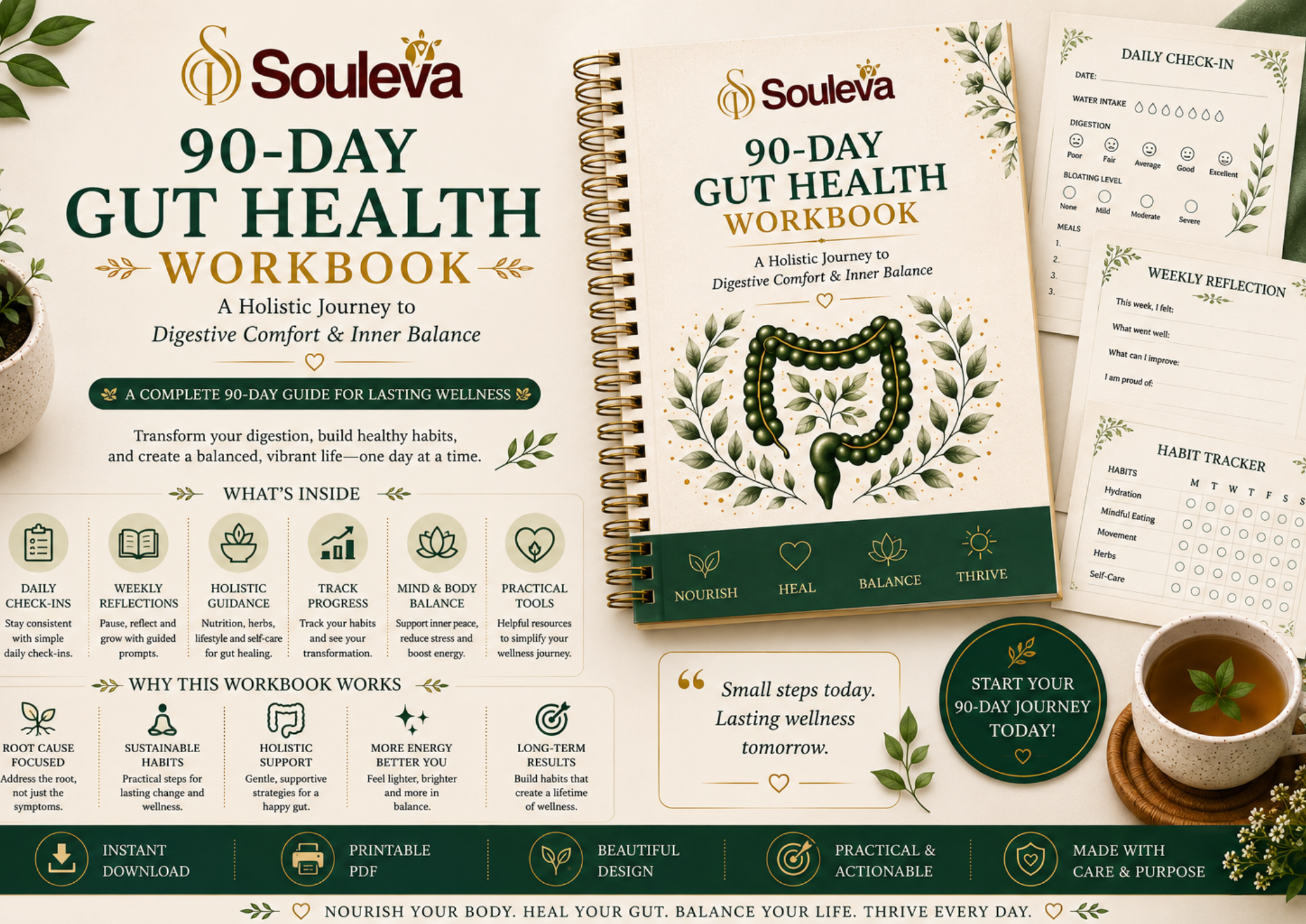90-Day Gut Health Workbook