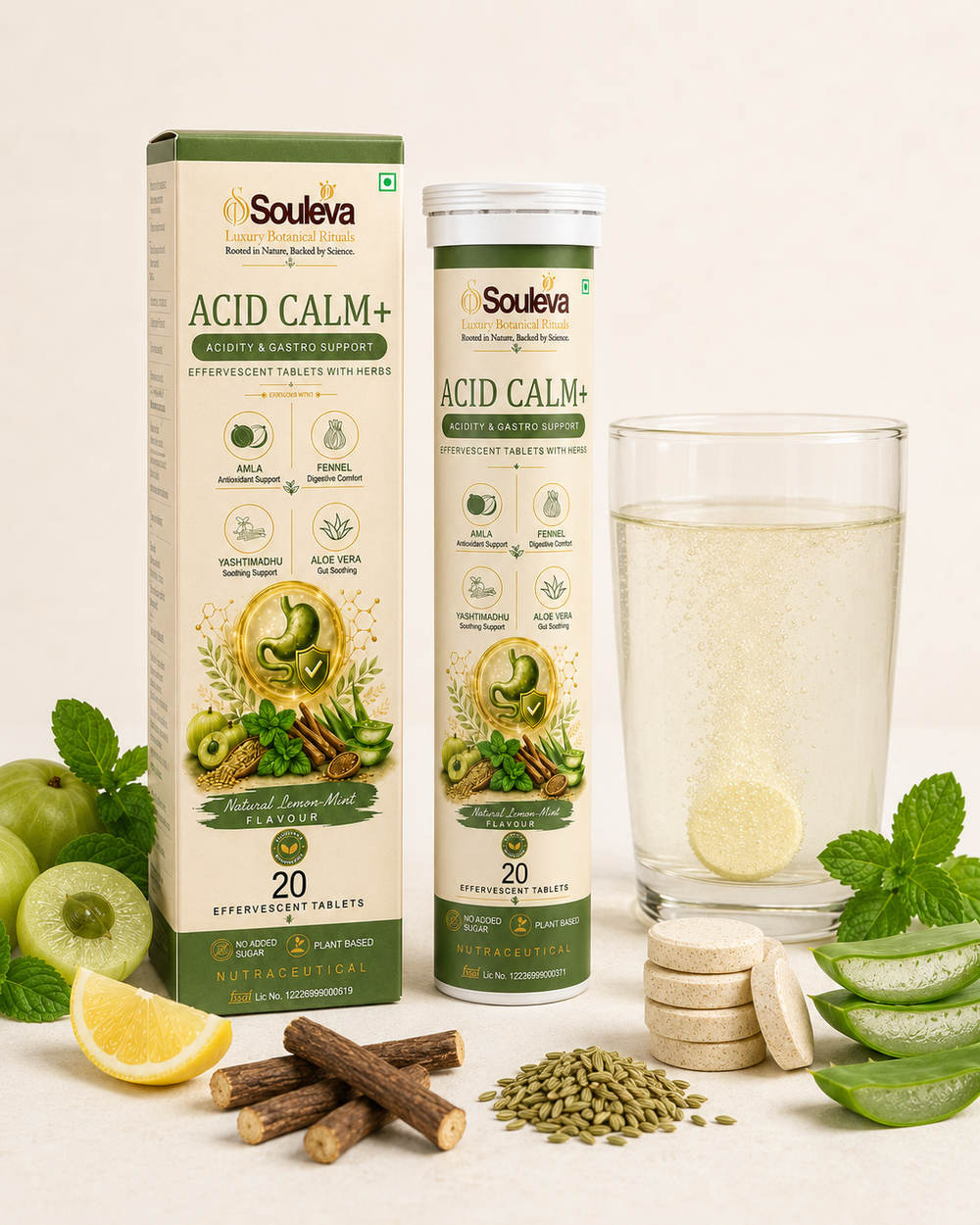 Acid Calm+ Nutraceutical Effervescent Tablets