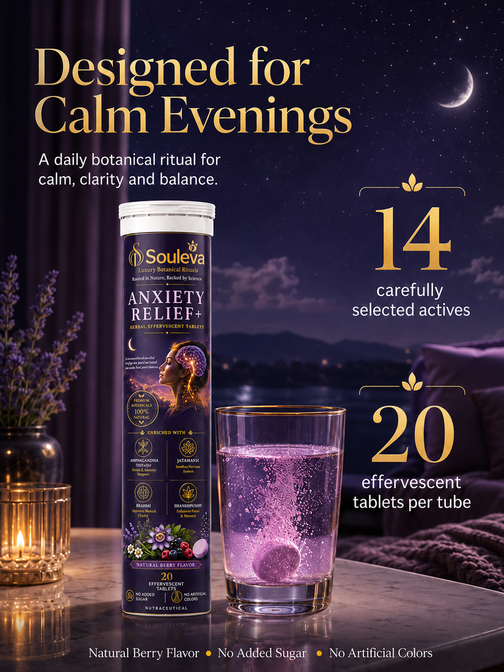 Anxiety Relief+ Herbal Effervescent Tablets
