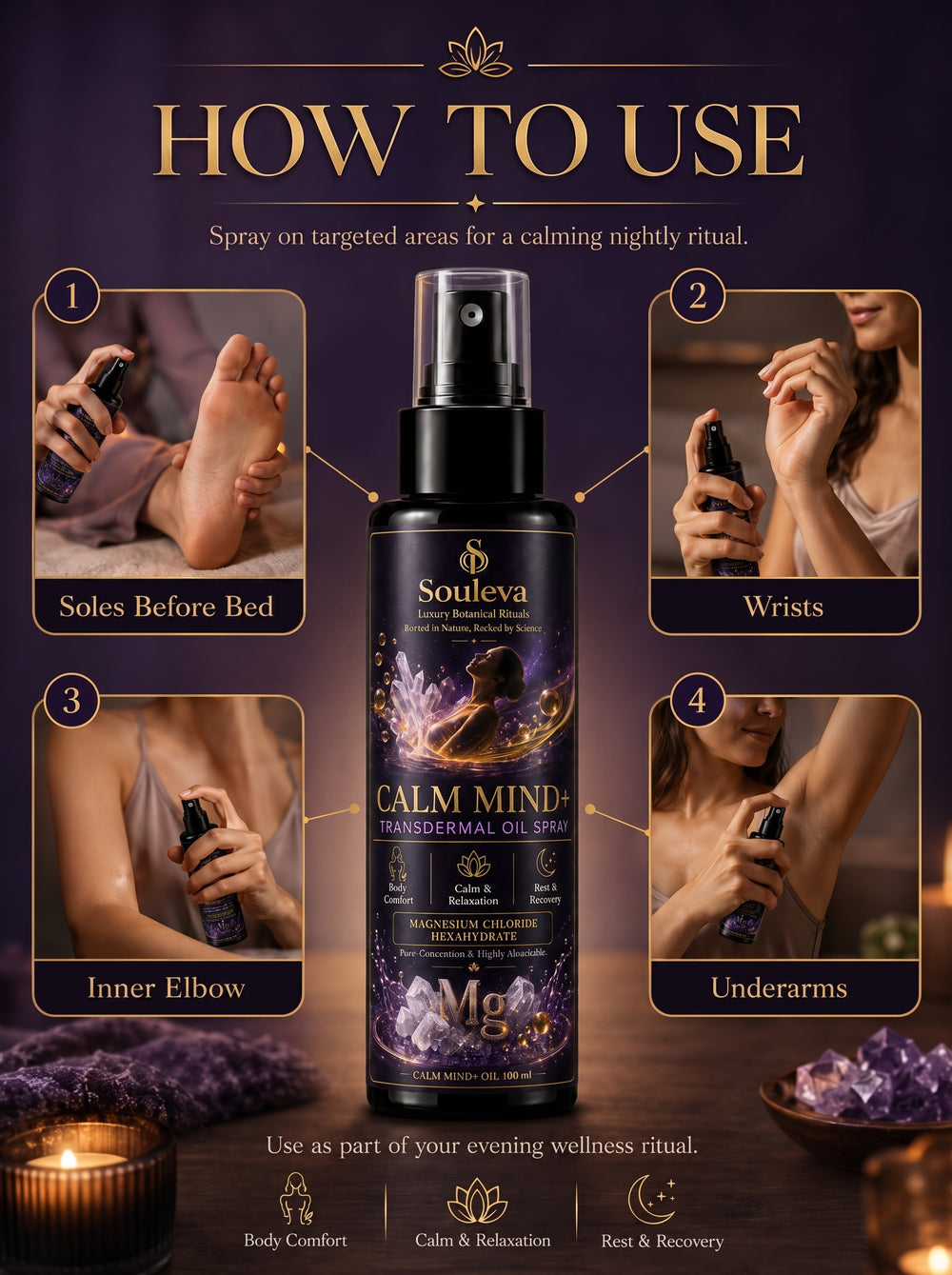 Calm Mind+ Transdermal Magnesium Oil Spray