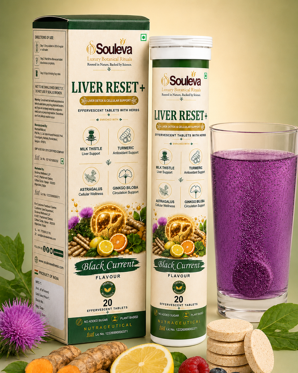 Liver Reset+ Effervescent Tablets for Liver Detox & Cellular Support