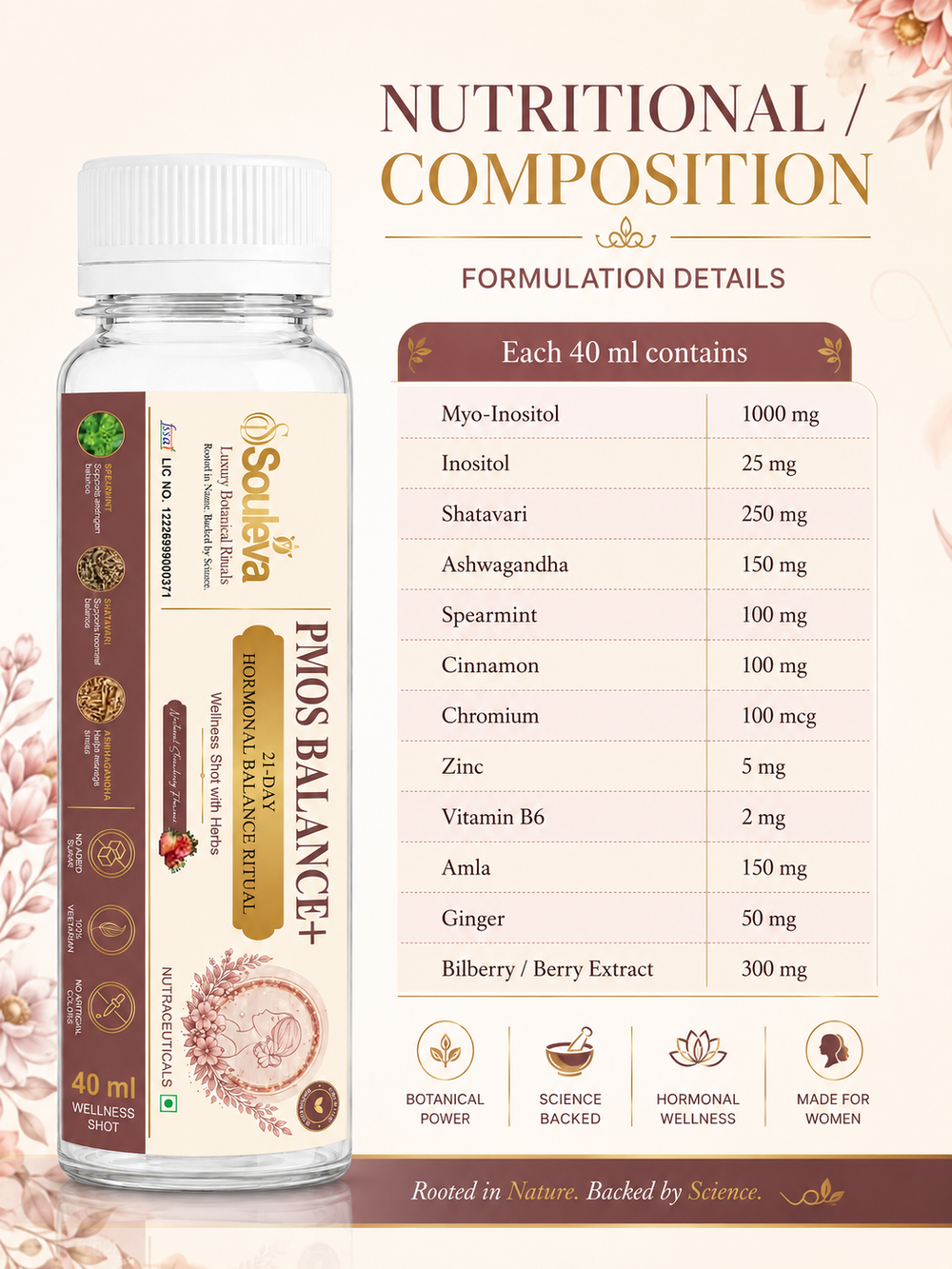 PMOS Balance+ Women's Hormonal Wellness Shots
