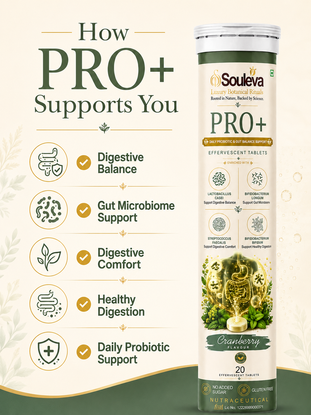 PRO+ Multi-Strain Probiotic Effervescent Tablets