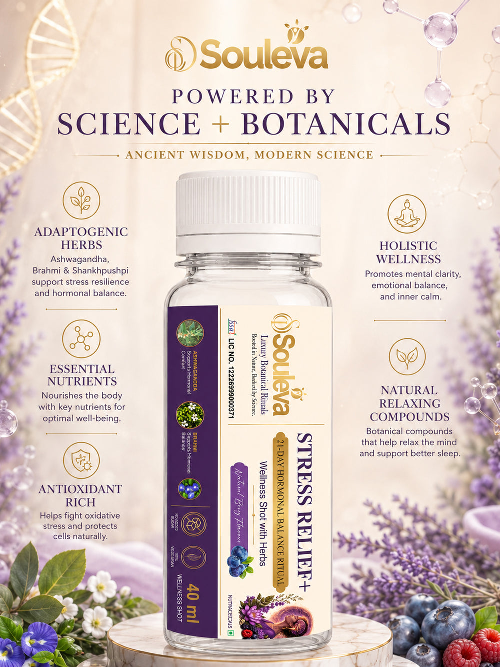 Souleva Stress Relief+ Herbal Wellness Shots