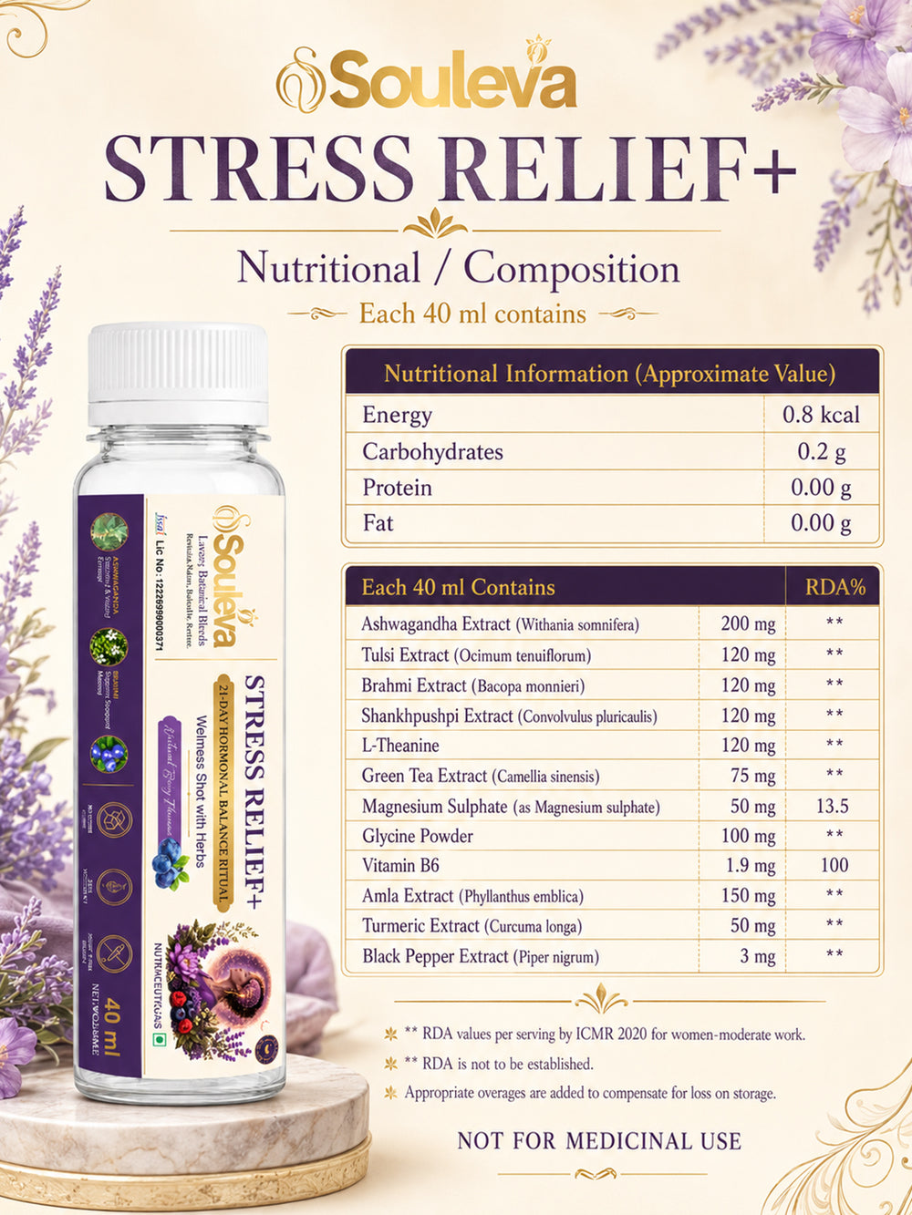 Souleva Stress Relief+ Herbal Wellness Shots
